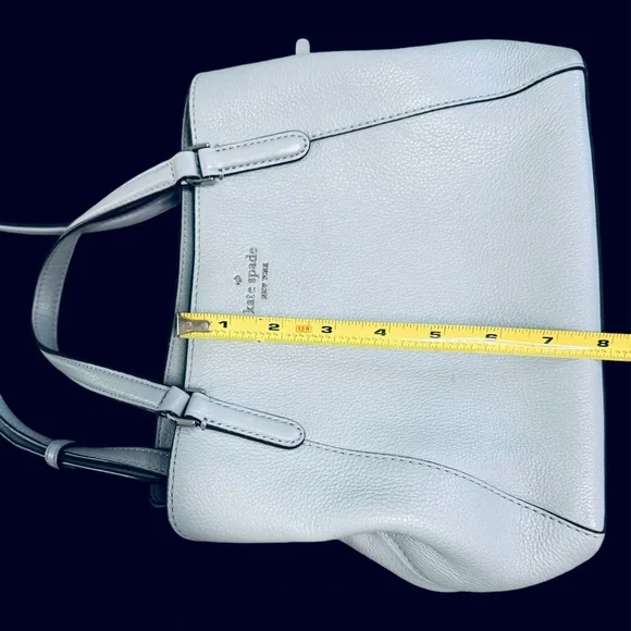 Kate Spade Jackson medium triple compartment satchel in powder blue - Picture 8 of 8